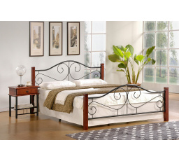 Posteľ VIOLETTA 160, čerešňa/čierna