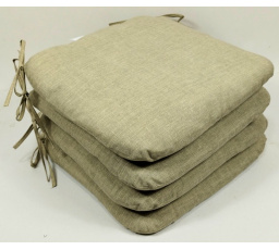 Sedadlo 40x40 cm látka tmavo béžová melír - sada 4 kusov