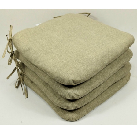 Sedadlo 40x40 cm látka tmavo béžová melír - sada 4 kusov