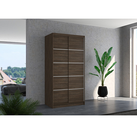 Posuvná skriňa RIVA 100 Choco+Choco Posuvná skriňa RIVA 100 Choco+Choco
