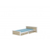Posteľ ALDEX SHELF 200x90 Biela+Sonoma