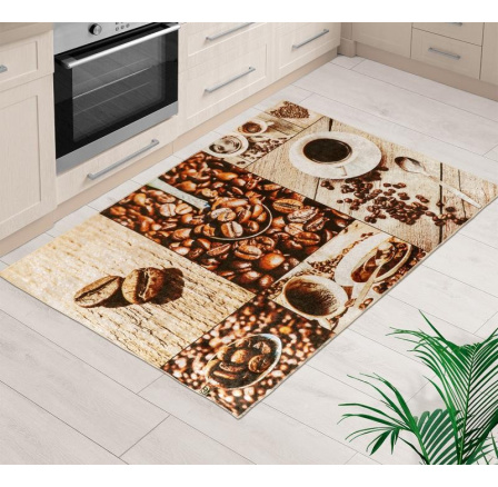 Koberec behúň 3D 80x120cm kávové zrná Koberec behúň 3D 80x120cm kávové zrná