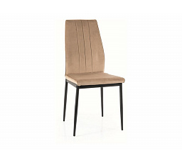 Jedálenská stolička ATOM VELVET, Béžový Bluvel 28/čierny mat