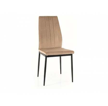 Jedálenská stolička ATOM VELVET, Béžový Bluvel 28/čierny mat
