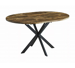 Jedálenský stôl GASTON 100, Orech Vintage/Čierny mat