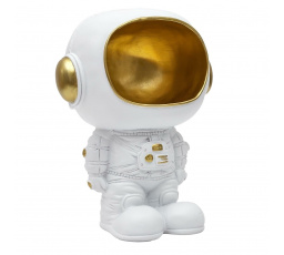 Figúrka Astronauta s funkciou úložného priestoru biela/zlatá