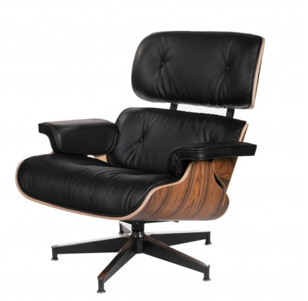 Kreslo Vip čierne/rosewood/štandardná základňa