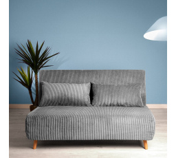 Sofa SOLACE dvojmiestna, s funkciou spania manšester sivá 140x91x84 cm 871653