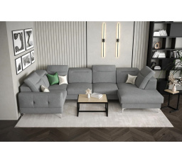 Rohová sedacia súprava MALIBU MAX II 180x350x182 cm - sivá, ľavá strana