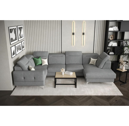 Rohová sedacia súprava MALIBU MAX II 180x350x182 cm - sivá, ľavá strana Rohová sedacia súprava MALIBU MAX II 180x350x182 cm - sivá, ľavá strana