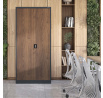 Kovová skriňa s policami Eco Design JAN H, 900 x 1950 x 400 mm, Antracitová/orech