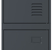 Kovová uzamykateľná šatníková skrinka antracit: so 6 boxmi IGOR, 900 x 1850 x 450 mm