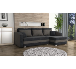 Rohová sedacia súprava Fabian UNI čierna/sivá