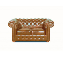 Pohovka Chesterfield Classic 2 koža koňak