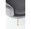 Kreslo AMORINITO, sivá/zlatá