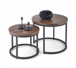 Konferenčný stôl OREO sada, orech/čierna