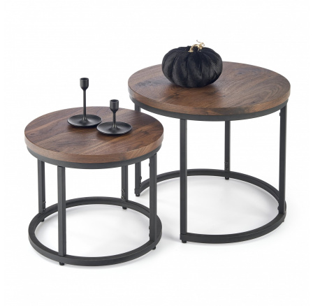 Konferenčný stôl OREO sada, orech/čierna