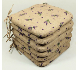 Sedák 40x40 cm látka levanduľa - set 6 kusov