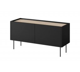 TV komoda Desing 120, čierna matná / dub nagano