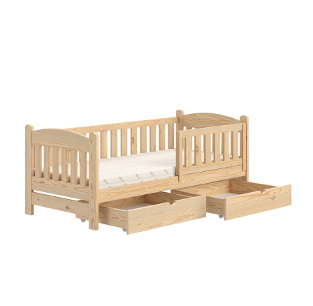 drevená detská posteľ Alvins DP 002 - Borovica, 80x180