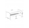 Posteľ s matracom GONZALO DOG 140x70 White