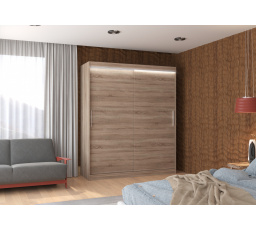 Posuvná skriňa s LED osvetlením LINCOLN 180 Truffle+Truffle