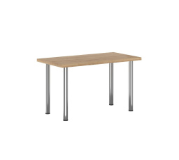 Stôl dub zlatý craft + nohy I chróm 67x128 STB-FXJG