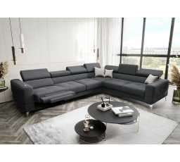 Rohová sedacia súprava TOSCANIA MAX, relax 320×250 - grafit, pravá