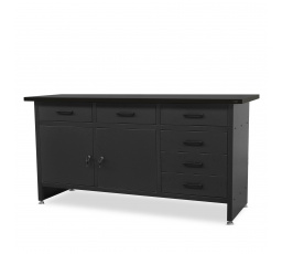 Dielenský stôl HENRY, 1700 x 850 x 600 mm, All Black: čierny