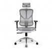Ergonomické kancelárske herné kreslo Basic, bielo-sivá