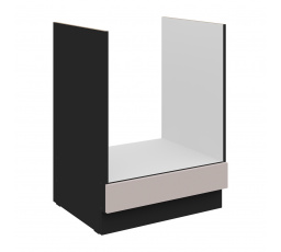 Dolná skrinka ARONA - 60 D GAZ BB, Čierna mat/Kašmír