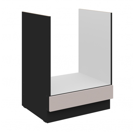 Dolná skrinka ARONA - 60 D GAZ BB, Čierna mat/Kašmír