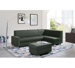 Rohová sedacia súprava MIX s taburetom, Malmo 37, Pravá