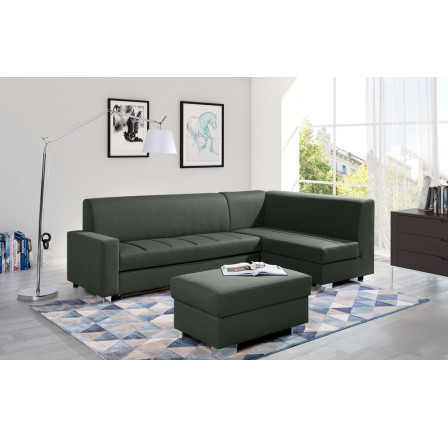 Rohová sedacia súprava MIX s taburetom, Malmo 37, Pravá