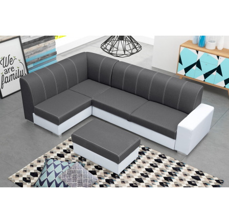 Rohová sedacia súprava MINISTER s Taburetom, Inari 94 + Soft 017, Ľavá