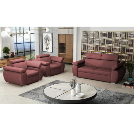 Sedacia súprava Bodie 3+1+1 tmavoružová