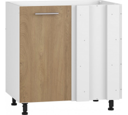 Kuchynská rohová skrinka VENTO DKN-100/82, Medový Dub/Biela