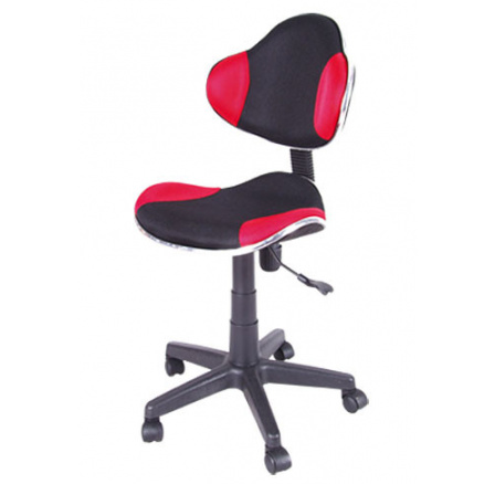 Q-G2 - kancelárske kreslo (detské) čierne/červené (OBRQG2) kolekcia "S" (K150_Z) (S)
