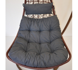 Poduška na závesnú hojdačku Margarita - látka tmavosivý melír