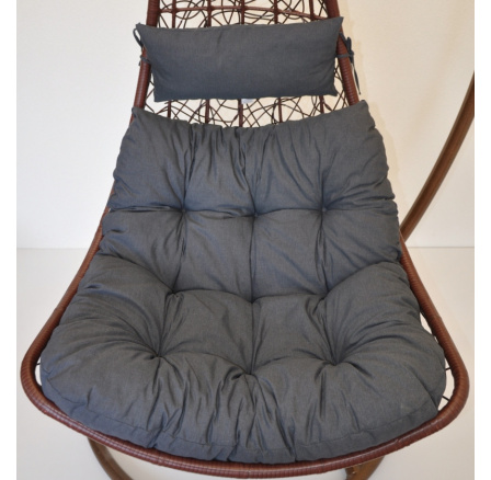 Poduška na závesnú hojdačku Margarita - látka tmavosivý melír