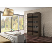 Posuvná skriňa s lacobelom MARTINEZ 150 Choco+Black Lacobel