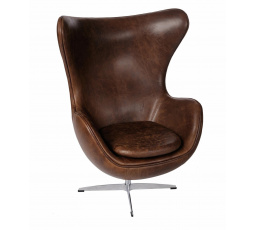 Kreslo Vajce tmavo hnedé vintage Premium