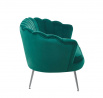 Sofa SF1-FXJG zamatová zelená, nohy strieborné