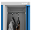 Šatní skriňa s 10 boxmi šedo-modrá: BARTEK, 1360 x 1720 x 450 mm