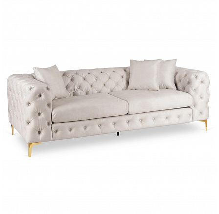 Sofa SORRENTO 3S Trojmiestna Krémová Zamatová