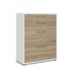 Komoda OFFICE 80400/158, Dub sonoma/Biela