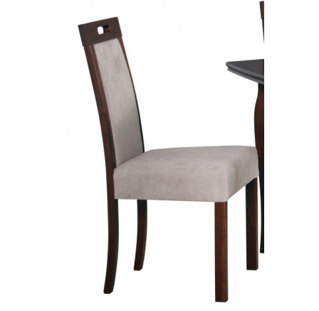 Romana 5 - jedálenská stolička Orech / svetlohnedá látka č. 3X - (ROMA 5) kolekcia "DRE" (K150-Z)