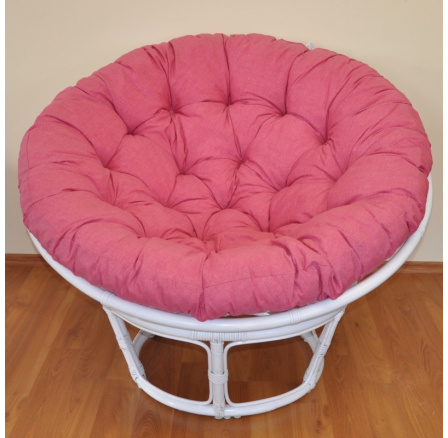 Ratanový papasan 100 cm biely, malinovo modrý Ratanový papasan 100 cm biely, malinovo modrý