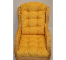 Vankúš pre ratanové kreslo - žltá látka
