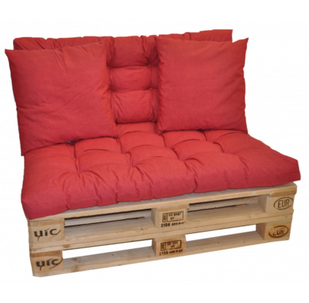 Vankúše na paletový nábytok - bordová látka